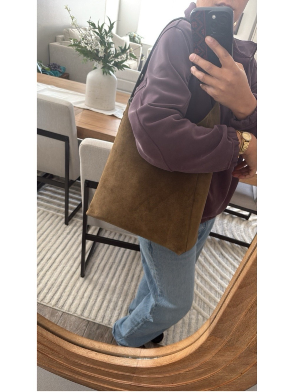 New Tory Burch Romy Olive Suede Hobo Bag I Deep Olive - Picture 16 of 16